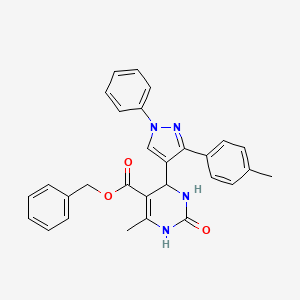 benzyl 6-methyl-4-[3-(4-methylphenyl)-1-phenyl-1H-pyrazol-4-yl]-2-oxo-1,2,3,4-tetrahydro-5-pyrimidinecarboxylate