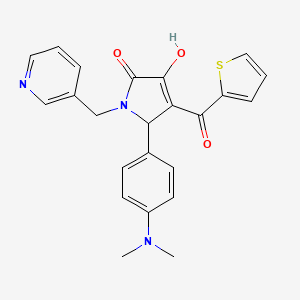 5-[4-(dimethylamino)phenyl]-3-hydroxy-1-(3-pyridinylmethyl)-4-(2-thienylcarbonyl)-1,5-dihydro-2H-pyrrol-2-one