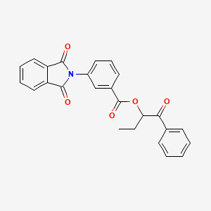 molecular formula C25H19NO5 B3971441 1-benzoylpropyl 3-(1,3-dioxo-1,3-dihydro-2H-isoindol-2-yl)benzoate 