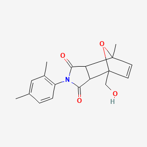 molecular formula C18H19NO4 B3971443 4-(2,4-dimethylphenyl)-1-(hydroxymethyl)-7-methyl-10-oxa-4-azatricyclo[5.2.1.0~2,6~]dec-8-ene-3,5-dione 