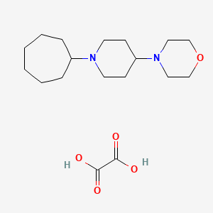 molecular formula C18H32N2O5 B3971446 4-(1-cycloheptyl-4-piperidinyl)morpholine oxalate 