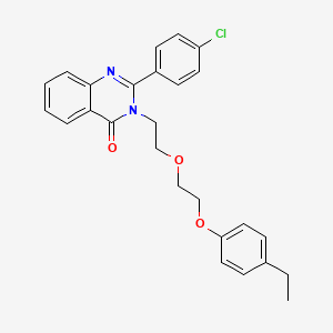 molecular formula C26H25ClN2O3 B3971468 2-(4-chlorophenyl)-3-{2-[2-(4-ethylphenoxy)ethoxy]ethyl}-4(3H)-quinazolinone 