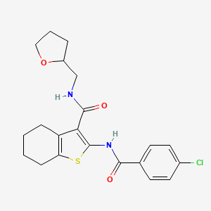 2-[(4-chlorobenzoyl)amino]-N-(tetrahydro-2-furanylmethyl)-4,5,6,7-tetrahydro-1-benzothiophene-3-carboxamide