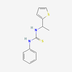 molecular formula C13H14N2S2 B3971485 N-phenyl-N'-[1-(2-thienyl)ethyl]thiourea 