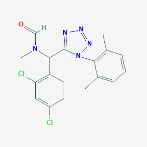 molecular formula C18H17Cl2N5O B397151 (2,4-dichlorophenyl)[1-(2,6-dimethylphenyl)-1H-tetraazol-5-yl]methyl(methyl)formamide 
