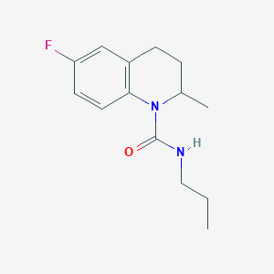 molecular formula C14H19FN2O B3971521 6-fluoro-2-methyl-N-propyl-3,4-dihydro-1(2H)-quinolinecarboxamide 