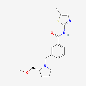 3-{[(2R)-2-(methoxymethyl)pyrrolidin-1-yl]methyl}-N-(5-methyl-1,3-thiazol-2-yl)benzamide