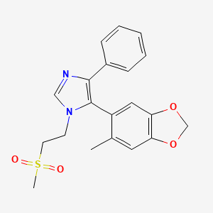 5-(6-methyl-1,3-benzodioxol-5-yl)-1-[2-(methylsulfonyl)ethyl]-4-phenyl-1H-imidazole