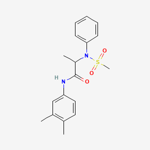 N~1~-(3,4-dimethylphenyl)-N~2~-(methylsulfonyl)-N~2~-phenylalaninamide