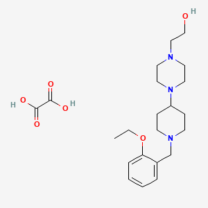 molecular formula C22H35N3O6 B3971577 2-{4-[1-(2-ethoxybenzyl)-4-piperidinyl]-1-piperazinyl}ethanol ethanedioate (salt) 