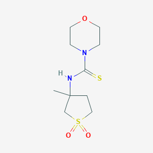 molecular formula C10H18N2O3S2 B397158 N-(3-methyl-1,1-dioxidotetrahydrothien-3-yl)morpholine-4-carbothioamide CAS No. 443651-79-4