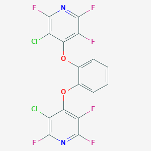 molecular formula C16H4Cl2F6N2O2 B397160 3-Chloro-4-{2-[(3-chloro-2,5,6-trifluoro-4-pyridinyl)oxy]phenoxy}-2,5,6-trifluoropyridine CAS No. 664371-44-2