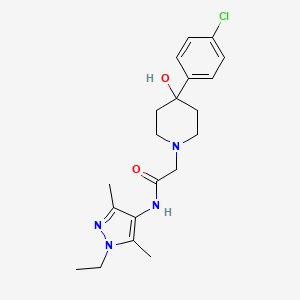 2-[4-(4-chlorophenyl)-4-hydroxypiperidin-1-yl]-N-(1-ethyl-3,5-dimethyl-1H-pyrazol-4-yl)acetamide