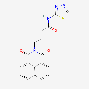 molecular formula C18H14N4O3S B3971624 4-(1,3-dioxo-1H-benzo[de]isoquinolin-2(3H)-yl)-N-1,3,4-thiadiazol-2-ylbutanamide 