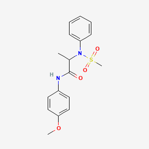 molecular formula C17H20N2O4S B3971627 N~1~-(4-methoxyphenyl)-N~2~-(methylsulfonyl)-N~2~-phenylalaninamide 