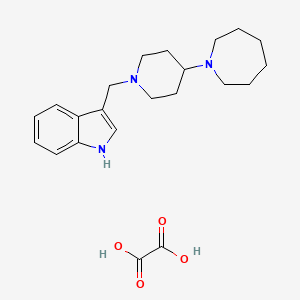 molecular formula C22H31N3O4 B3971635 3-{[4-(1-azepanyl)-1-piperidinyl]methyl}-1H-indole oxalate 