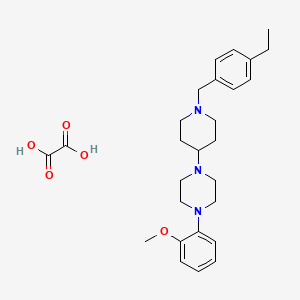 molecular formula C27H37N3O5 B3971642 1-[1-(4-ethylbenzyl)-4-piperidinyl]-4-(2-methoxyphenyl)piperazine oxalate 