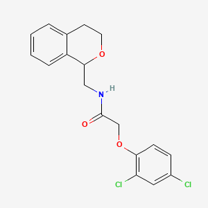 2-(2,4-dichlorophenoxy)-N-(3,4-dihydro-1H-isochromen-1-ylmethyl)acetamide