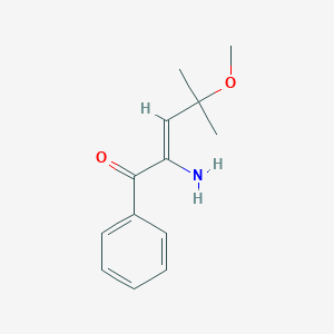 molecular formula C13H17NO2 B397165 2-Amino-4-methoxy-4-methyl-1-phenyl-2-penten-1-one CAS No. 664371-49-7