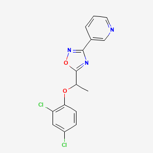 3-{5-[1-(2,4-dichlorophenoxy)ethyl]-1,2,4-oxadiazol-3-yl}pyridine