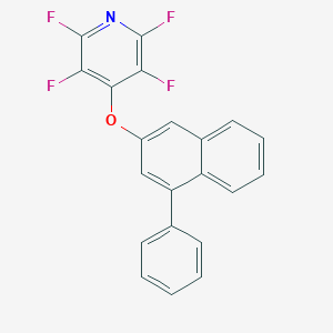 molecular formula C21H11F4NO B397167 2,3,5,6-Tetrafluoro-4-(4-phenylnaphthalen-2-yl)oxypyridine 