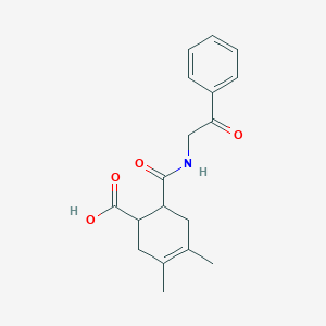 3,4-dimethyl-6-{[(2-oxo-2-phenylethyl)amino]carbonyl}-3-cyclohexene-1-carboxylic acid