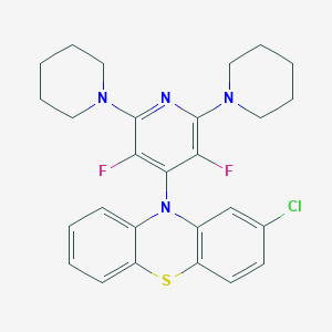 2-chloro-10-[3,5-difluoro-2,6-di(1-piperidinyl)-4-pyridinyl]-10H-phenothiazine