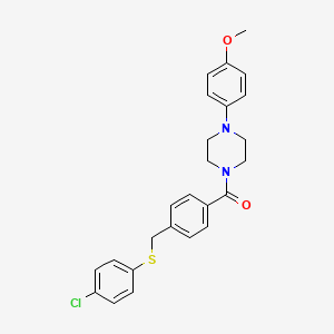 molecular formula C25H25ClN2O2S B3971685 1-(4-{[(4-chlorophenyl)thio]methyl}benzoyl)-4-(4-methoxyphenyl)piperazine 