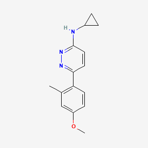 molecular formula C15H17N3O B3971713 N-cyclopropyl-6-(4-methoxy-2-methylphenyl)pyridazin-3-amine 