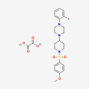 molecular formula C24H30FN3O7S B3971724 1-(2-fluorophenyl)-4-{1-[(4-methoxyphenyl)sulfonyl]-4-piperidinyl}piperazine oxalate 