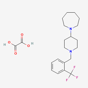 molecular formula C21H29F3N2O4 B3971737 1-{1-[2-(trifluoromethyl)benzyl]-4-piperidinyl}azepane oxalate 