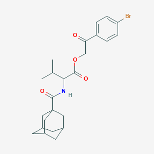 molecular formula C24H30BrNO4 B3971740 2-(4-bromophenyl)-2-oxoethyl N-(1-adamantylcarbonyl)valinate 