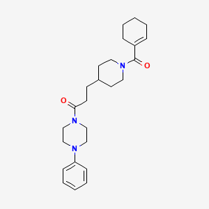 1-{3-[1-(1-cyclohexen-1-ylcarbonyl)-4-piperidinyl]propanoyl}-4-phenylpiperazine