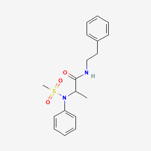 N~2~-(methylsulfonyl)-N~2~-phenyl-N~1~-(2-phenylethyl)alaninamide