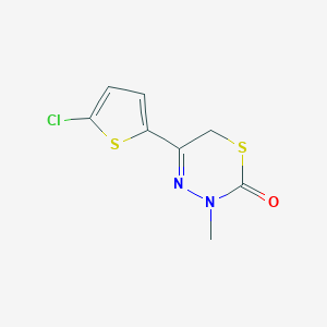 molecular formula C8H7ClN2OS2 B397177 5-(5-chloro-2-thienyl)-3-methyl-3,6-dihydro-2H-1,3,4-thiadiazin-2-one 