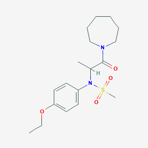 N-[2-(1-azepanyl)-1-methyl-2-oxoethyl]-N-(4-ethoxyphenyl)methanesulfonamide