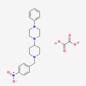 molecular formula C24H30N4O6 B3971781 1-[1-(4-nitrobenzyl)-4-piperidinyl]-4-phenylpiperazine oxalate 