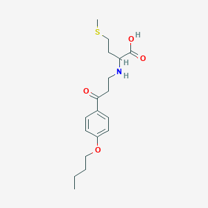 molecular formula C18H27NO4S B3971783 N-[3-(4-butoxyphenyl)-3-oxopropyl]methionine 