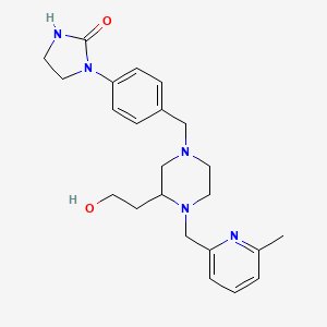 1-[4-({3-(2-hydroxyethyl)-4-[(6-methyl-2-pyridinyl)methyl]-1-piperazinyl}methyl)phenyl]-2-imidazolidinone