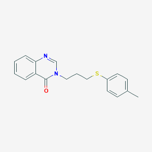 molecular formula C18H18N2OS B397181 3-{3-[(4-methylphenyl)sulfanyl]propyl}-4(3H)-quinazolinone CAS No. 722460-30-2