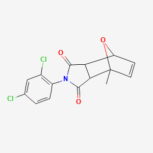 molecular formula C15H11Cl2NO3 B3971819 4-(2,4-dichlorophenyl)-1-methyl-10-oxa-4-azatricyclo[5.2.1.0~2,6~]dec-8-ene-3,5-dione 