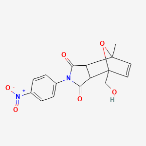 molecular formula C16H14N2O6 B3971825 1-(hydroxymethyl)-7-methyl-4-(4-nitrophenyl)-10-oxa-4-azatricyclo[5.2.1.0~2,6~]dec-8-ene-3,5-dione 