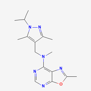 molecular formula C16H22N6O B3971841 N-[(1-isopropyl-3,5-dimethyl-1H-pyrazol-4-yl)methyl]-N,2-dimethyl[1,3]oxazolo[5,4-d]pyrimidin-7-amine 