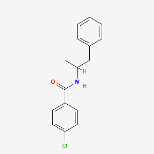 molecular formula C16H16ClNO B3971848 4-chloro-N-(1-methyl-2-phenylethyl)benzamide 