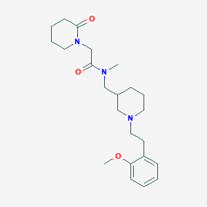 molecular formula C23H35N3O3 B3971863 N-({1-[2-(2-methoxyphenyl)ethyl]-3-piperidinyl}methyl)-N-methyl-2-(2-oxo-1-piperidinyl)acetamide 