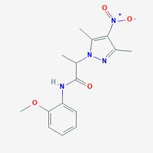 2-{4-nitro-3,5-dimethyl-1H-pyrazol-1-yl}-N-(2-methoxyphenyl)propanamide