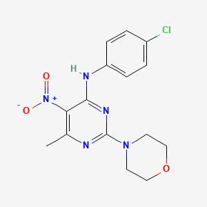 N-(4-chlorophenyl)-6-methyl-2-(4-morpholinyl)-5-nitro-4-pyrimidinamine