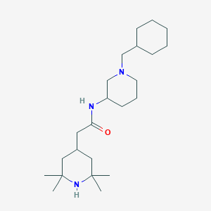 molecular formula C23H43N3O B3971891 N-[1-(cyclohexylmethyl)-3-piperidinyl]-2-(2,2,6,6-tetramethyl-4-piperidinyl)acetamide 