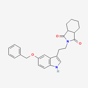 molecular formula C25H26N2O3 B3971896 2-{2-[5-(benzyloxy)-1H-indol-3-yl]ethyl}hexahydro-1H-isoindole-1,3(2H)-dione 