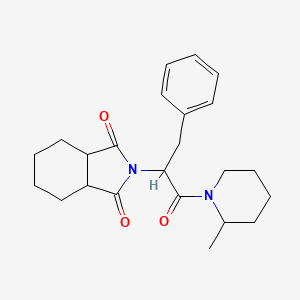 molecular formula C23H30N2O3 B3971907 2-[1-benzyl-2-(2-methyl-1-piperidinyl)-2-oxoethyl]hexahydro-1H-isoindole-1,3(2H)-dione 